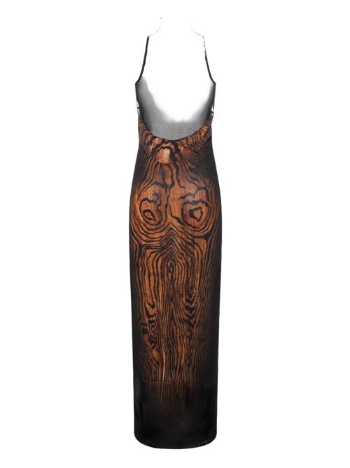 Long dress double layer printed wood JEAN PAUL GAULTIER | 2503WDR029M002P0060